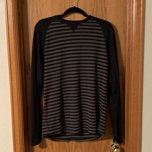 Men's Black/Grey Striped Under Armour Shirt